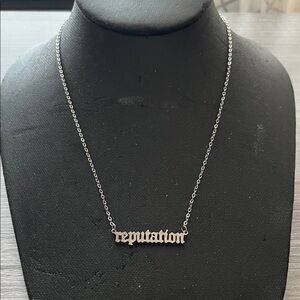 Silver “Reputation” Taylor Swift Necklace